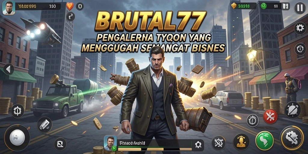Tampilan gameplay seru dan strategi dalam BRUTAL77.