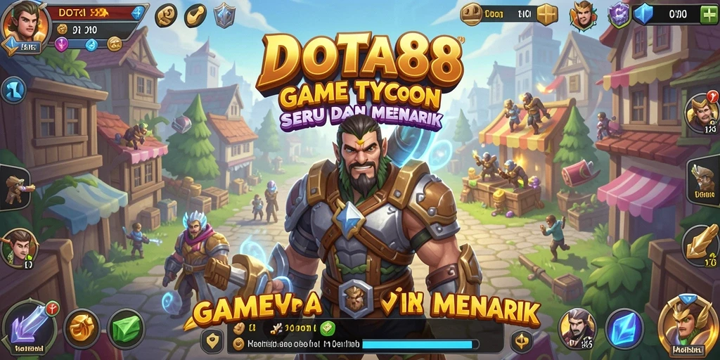 Tampilan gameplay DOTA88 yang menarik dengan unsur Tycoon yang mendalam.