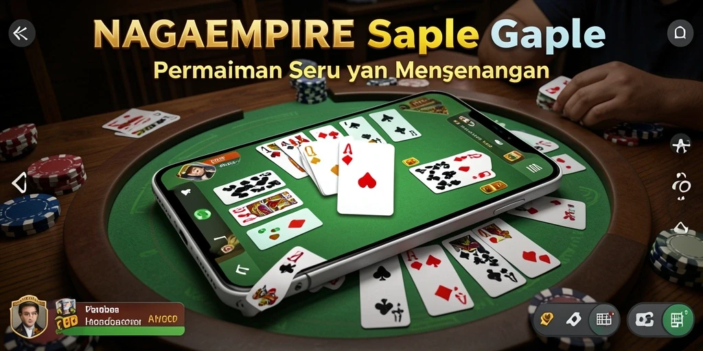 Screenshot utama NAGAEMPIRE yang menampilkan gameplay seru Gaple.