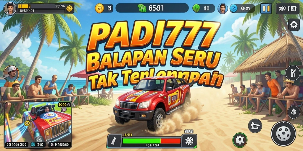 Tampilan gameplay seru balapan di PADI777.