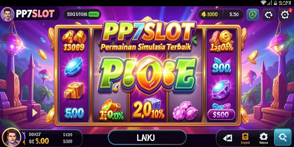Tampilan gameplay menarik dari PP7SLOT dengan berbagai tema slot.