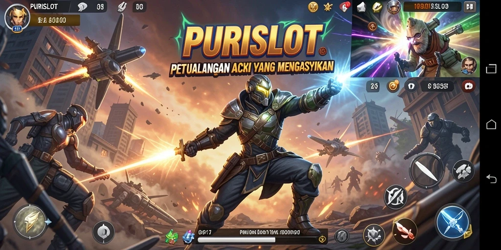 Tampilan seru dari gameplay PURISLOT yang memicu adrenalin.