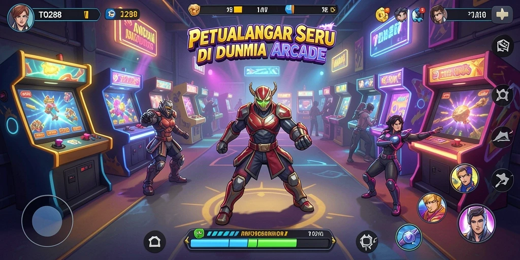Tampilan permainan Arcade yang menarik dari TO288 dengan berbagai level seru.