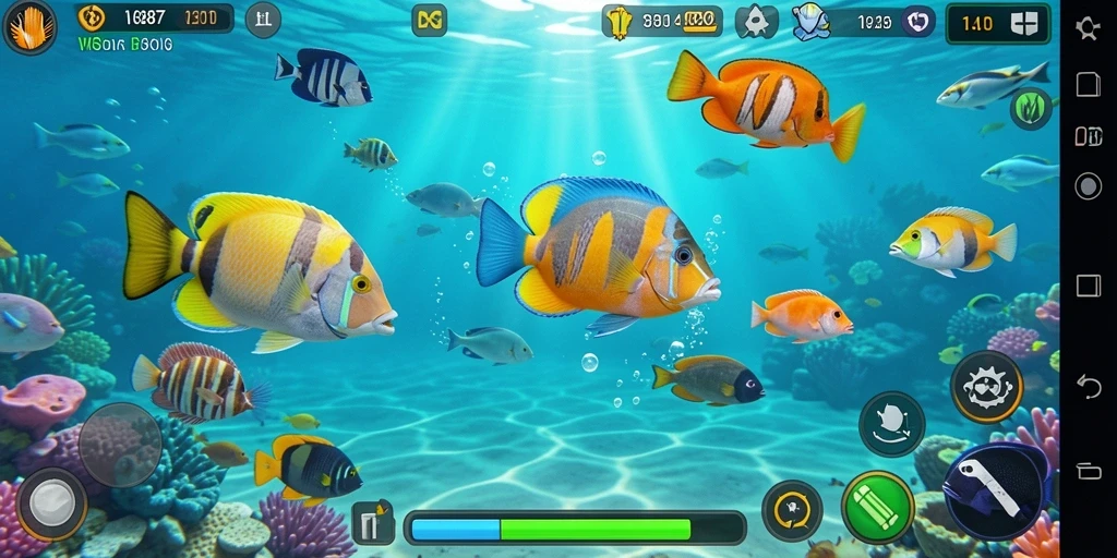 Tampilan menarik saat menangkap ikan dalam game Tembak Ikan