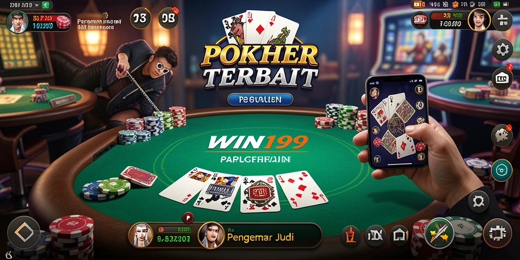Screenshot gameplay WIN199 yang menampilkan suasana bermain Poker yang menarik.