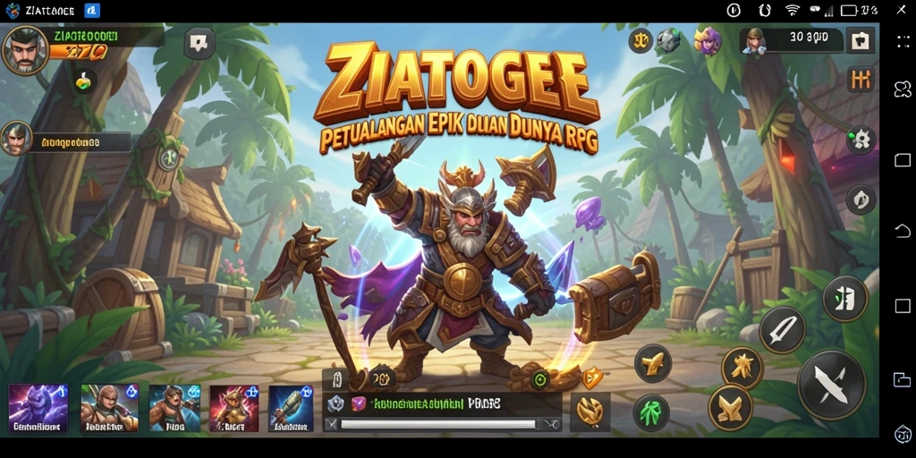 Tampilan gameplay ZIATOGEL yang epik dan mengasyikkan.